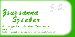 zsuzsanna szieber business card